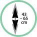 Estensione da 43 a 65 cm