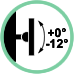 Inclinazione supporto +0° / -12°