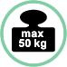 Peso massimo supportato 50 Kg